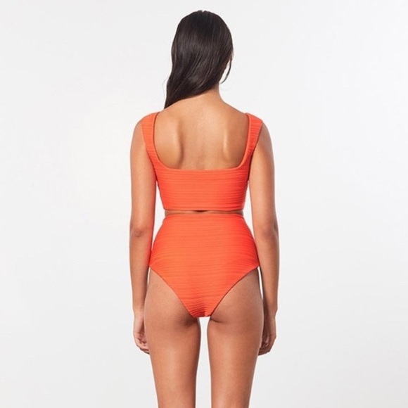 Mara Hoffman Raina Bikini Top – S – Ribbed, Chic & Sustainable - Picture 2 of 6